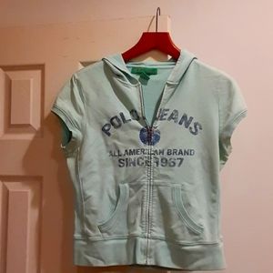 Polo jeans company s/s zippered hoodie